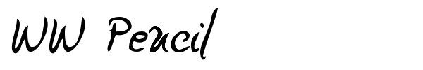 WW Pencil font preview